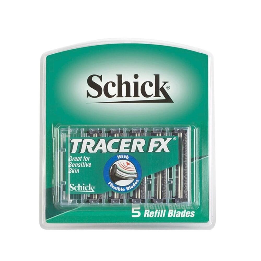 NEW Schick Tracer FX Razor Refill Blades - 1 Pack, 5 Cartridges, Case - DISC VTG